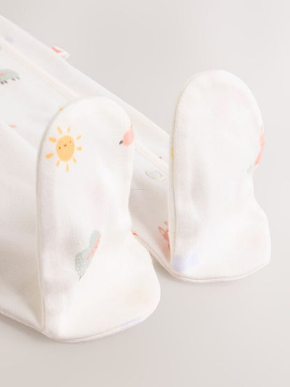 |BabyGirl| Macacão De Dormir Branco 100% Algodão Para Bebê My First Easter (0-12 meses)