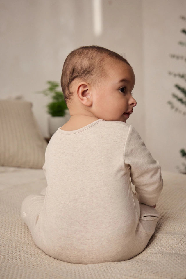 |BabyBoy| Neutro Hamish Baby 100% algodão Sleepsuits 3 unidades (0 meses a 2 anos)