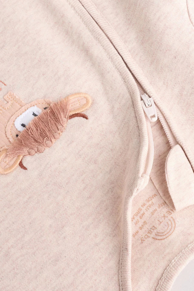 |BabyBoy| Neutro Hamish Baby 100% algodão Sleepsuits 3 unidades (0 meses a 2 anos)