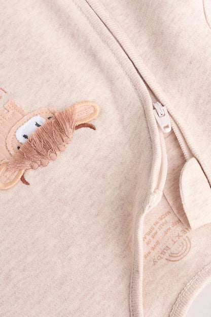 |BabyBoy| Neutro Hamish Baby 100% algodão Sleepsuits 3 unidades (0 meses a 2 anos)