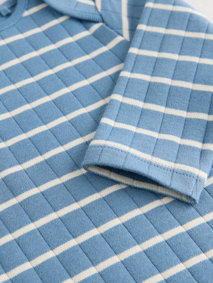 |BabyBoy| Body Azul Manga Longa Para Bebê 100% Algodão Pacote Com 5