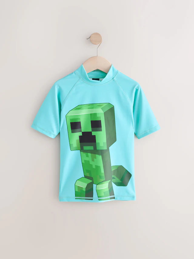 |BigBoy| Rash Vest Do Minecraft (3-16 anos) (3-16 anos)