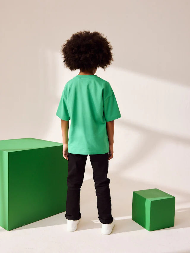 |BigBoy| Camiseta Verde Licenciada Do Minecraft (3-16 anos)