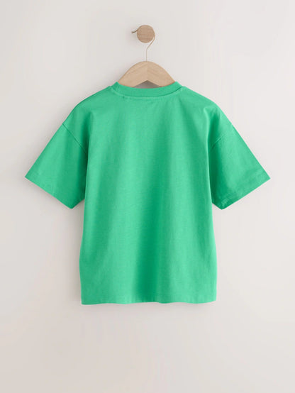 |BigBoy| Camiseta Verde Licenciada Do Minecraft (3-16 anos)
