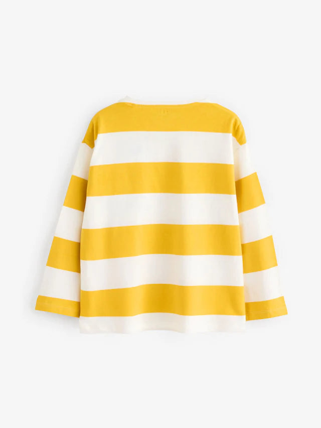 |Girl| Camiseta Manga Longa Yellow Bee 100% Algodão (3 meses a 7 anos)