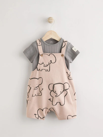 |BabyBoy| Macacão e Macacão Infantil Mono Elephant Jersey 100% Algodão (0 meses a 2 anos)