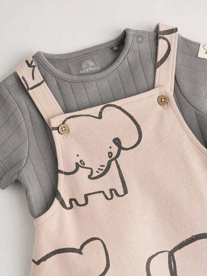 |BabyBoy| Macacão e Macacão Infantil Mono Elephant Jersey 100% Algodão (0 meses a 2 anos)