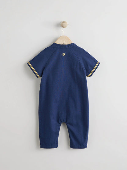 |BabyBoy| Macacão Infantil Azul-Marinho Para Ocasiões Especiais (0 meses a 2 anos)