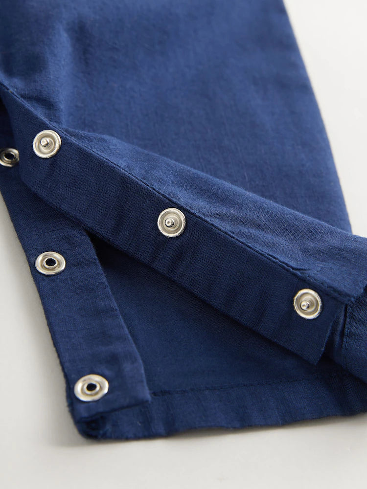 |BabyBoy| Macacão Infantil Azul-Marinho Para Ocasiões Especiais (0 meses a 2 anos)