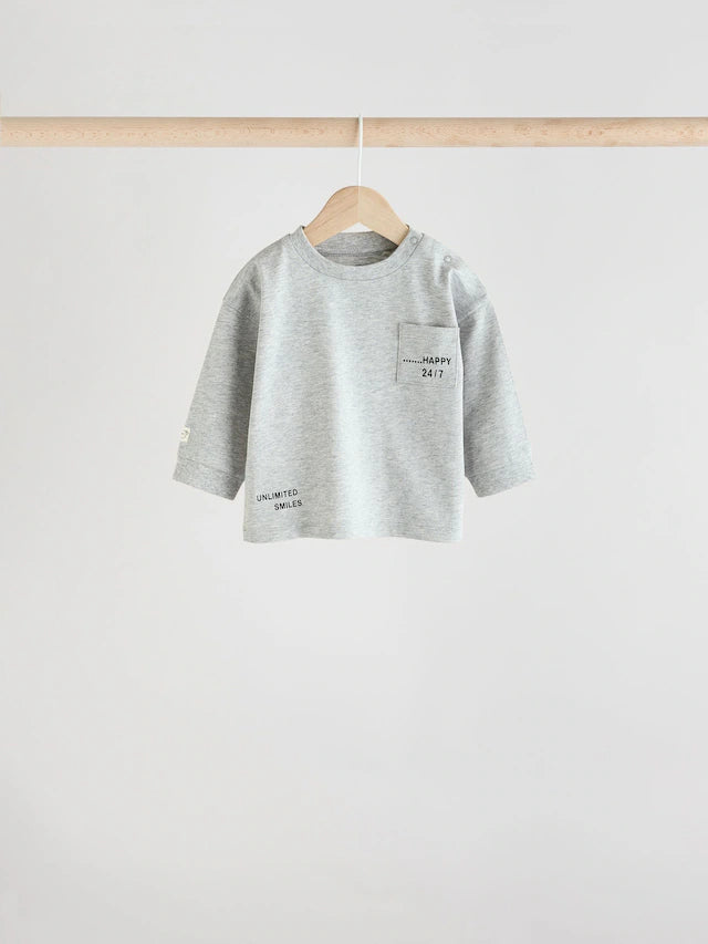 |BabyBoy| Camisetas Mono/Neutral Baby Manga Longa 100% Algodão Pacote com 4