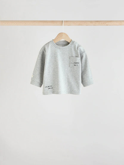 |BabyBoy| Camisetas Mono/Neutral Baby Manga Longa 100% Algodão Pacote com 4