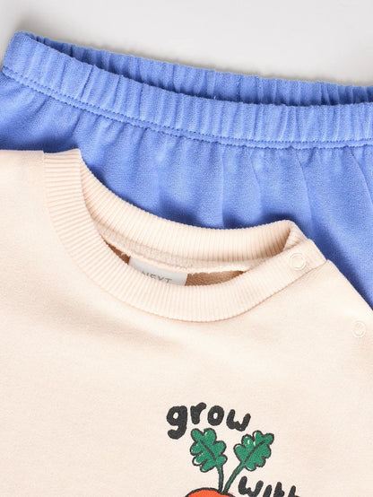 |BabyBoy| Conjunto De Moletom e Calça Jogger 100% Algodão Bright Veg Baby 2 Peças