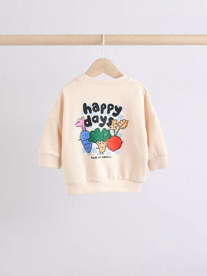 |BabyBoy| Conjunto De Moletom e Calça Jogger 100% Algodão Bright Veg Baby 2 Peças