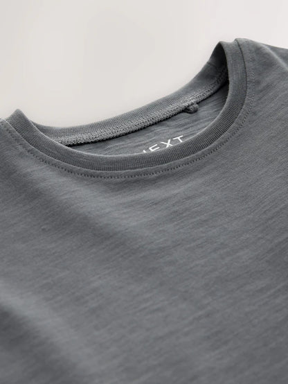 |Girl| Camiseta 100% Algodão De Manga Curta Cinza Carvão Daisy (3 meses a 7 anos)