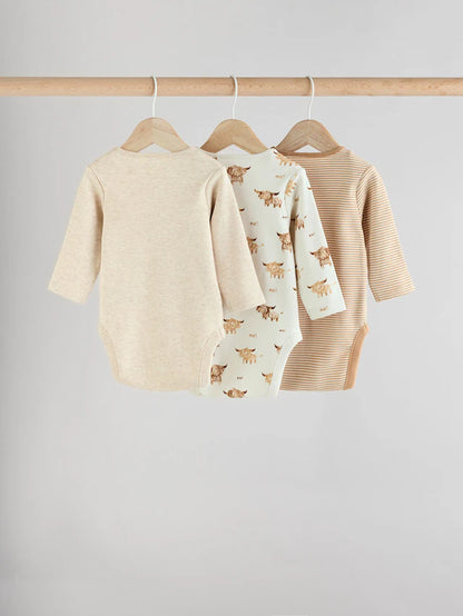 |BabyBoy| Pacote Com 3 Macacões Neutros Hamish Baby 100% Algodão