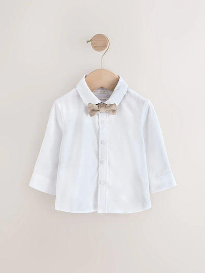 |Boy| Conjunto De Colete Xadrez Neutro Com Camisa e Gravata Borboleta (3 meses a 7 anos)
