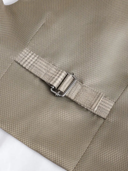 |Boy| Conjunto De Colete Xadrez Neutro Com Camisa e Gravata Borboleta (3 meses a 7 anos)