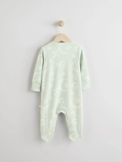 |BabyGirl| Macacão De Dormir Para Bebê Ramadan 100% Algodão Verde Sálvia (0 meses a 2 anos)