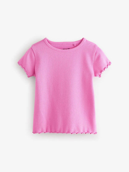 |Girl| Pacote De 5 Camisetas De Manga Curta Arco-Iris (3 meses a 7 anos)