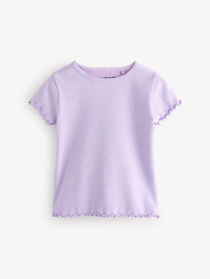 |Girl| Pacote De 5 Camisetas De Manga Curta Arco-Iris (3 meses a 7 anos)