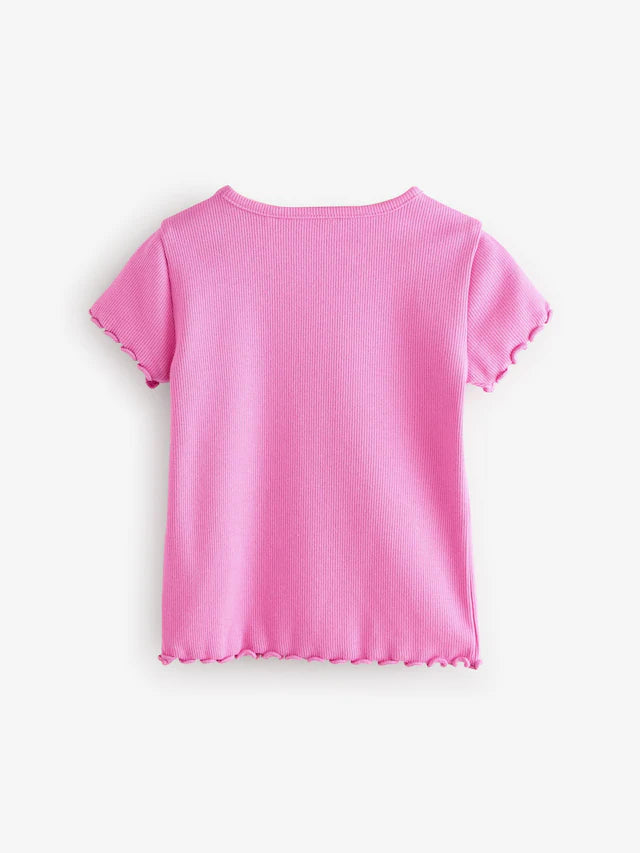 |Girl| Pacote De 5 Camisetas De Manga Curta Arco-Iris (3 meses a 7 anos)
