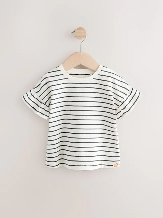 |Girl| Camisetas 100% Algodão Rosa Manga Curta Pacote Com 3 (3 meses a 7 anos)