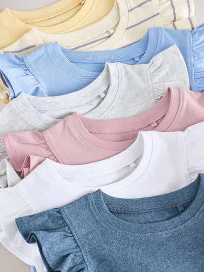 |Girl| Coletes Multi Core - Pacote com 7 (3 meses a 7 anos)