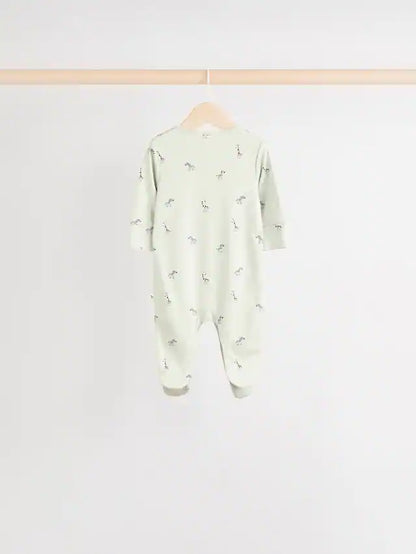 |BabyBoy| Macacão De Dormir 100% Algodão Verde Para Bebês, Pacote Com 5 Unidades (0 meses a 2 anos)