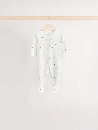 |BabyBoy| Macacão De Dormir 100% Algodão Verde Para Bebês, Pacote Com 5 Unidades (0 meses a 2 anos)