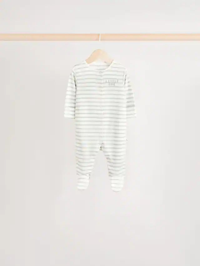 |BabyBoy| Macacão De Dormir 100% Algodão Verde Para Bebês, Pacote Com 5 Unidades (0 meses a 2 anos)