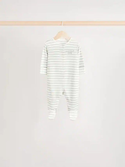 |BabyBoy| Macacão De Dormir 100% Algodão Verde Para Bebês, Pacote Com 5 Unidades (0 meses a 2 anos)