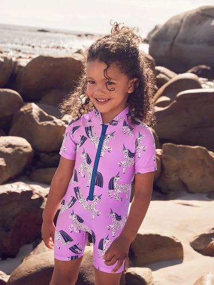 |Girl| Maiô Sunsafe Unicórnio Roxo (3 meses a 10 anos)