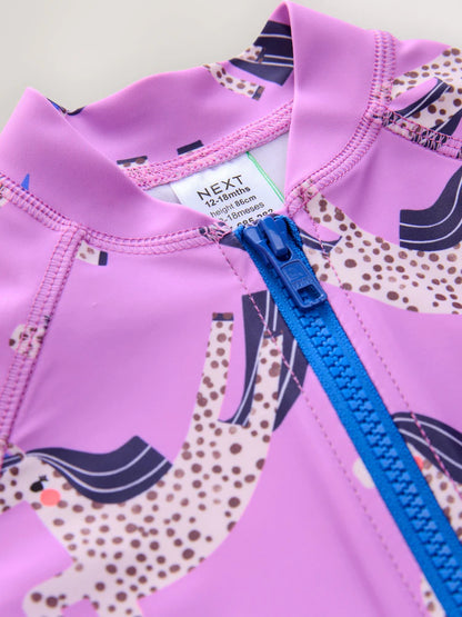 |Girl| Maiô Sunsafe Unicórnio Roxo (3 meses a 10 anos)