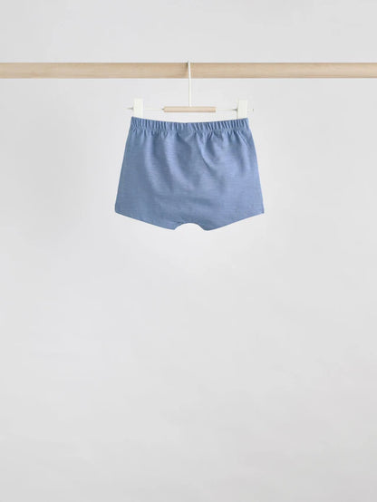 |BabyBoy| Conjunto De 6 Peças De Blusas e Shorts Xadrez Azul-Marinho/Ferrugem Para Bebê