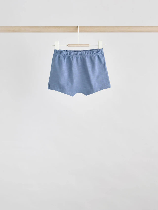 |BabyBoy| Conjunto De 6 Peças De Blusas e Shorts Xadrez Azul-Marinho/Ferrugem Para Bebê