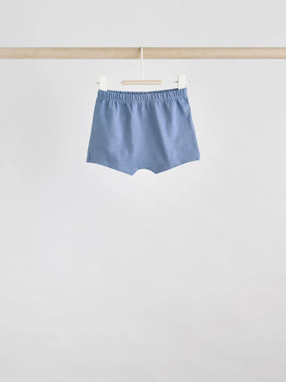 |BabyBoy| Conjunto De 6 Peças De Blusas e Shorts Xadrez Azul-Marinho/Ferrugem Para Bebê