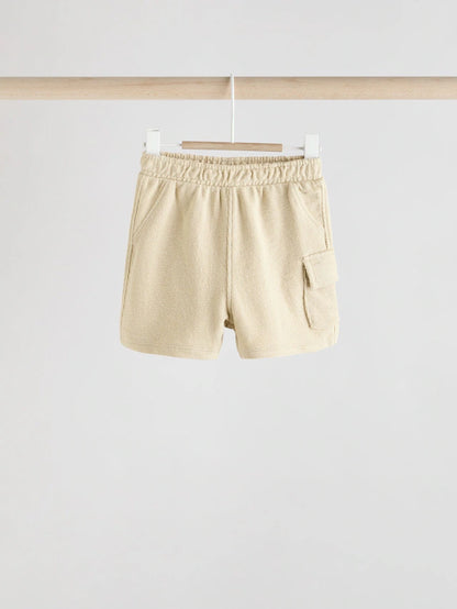 |BabyBoy| Shorts De Bebê Mono Checkerboard Jersey 100% Algodão, Pacote Com 3