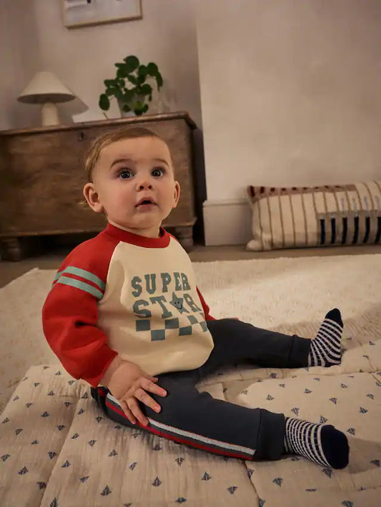 |BabyBoy| Conjunto De Moletom e Calça Jogger 100% Algodão Cinza Carvão Para Bebê, 2 Peças