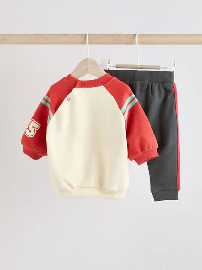 |BabyBoy| Conjunto De Moletom e Calça Jogger 100% Algodão Cinza Carvão Para Bebê, 2 Peças