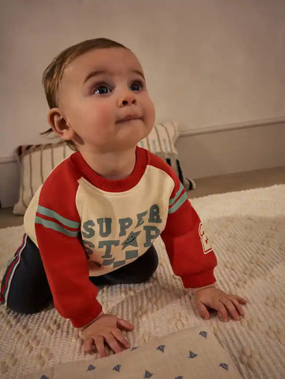 |BabyBoy| Conjunto De Moletom e Calça Jogger 100% Algodão Cinza Carvão Para Bebê, 2 Peças