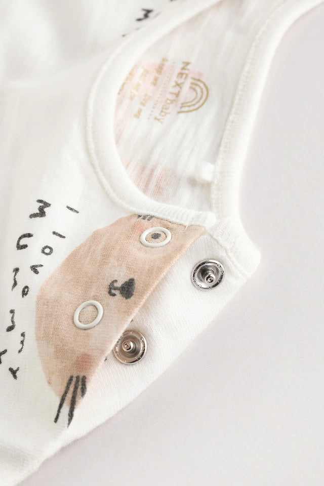 |BabyGirl| Macacão Ecru I Love My Mummy Baby 100% Algodão (0-18 meses)