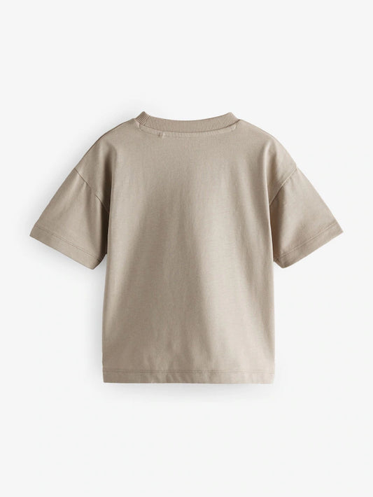 |Boy| Camiseta De Manga Curta 100% Algodão Simples Neutral Fun Times (3 meses a 7 anos)