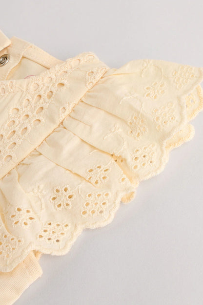 |BabyGirl| Pacote Com 3 Macacões Neutros Para Bebês Bloomer 100% Algodão