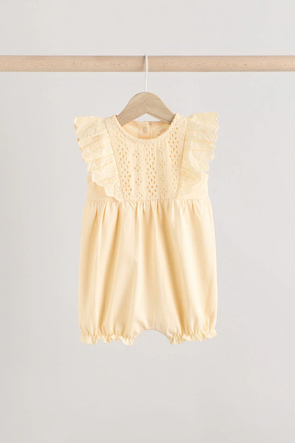 |BabyGirl| Pacote Com 3 Macacões Neutros Para Bebês Bloomer 100% Algodão