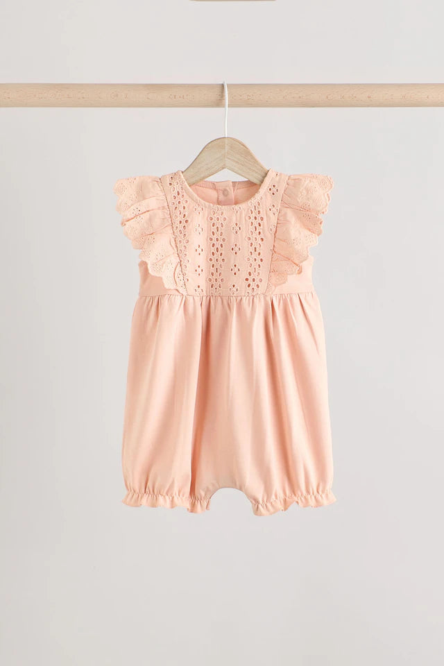 |BabyGirl| Pacote Com 3 Macacões Neutros Para Bebês Bloomer 100% Algodão