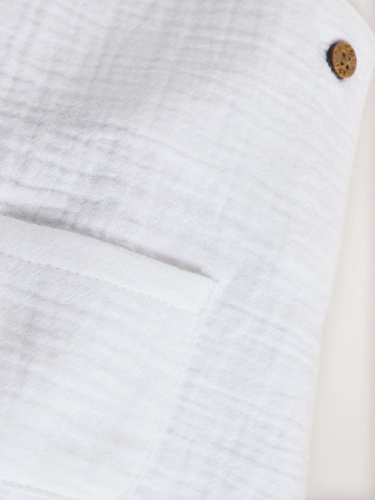 |BabyBoy| Conjunto De Macacão e Macacão Listrado Branco/Neutro Para Bebê (0 meses a 2 anos)