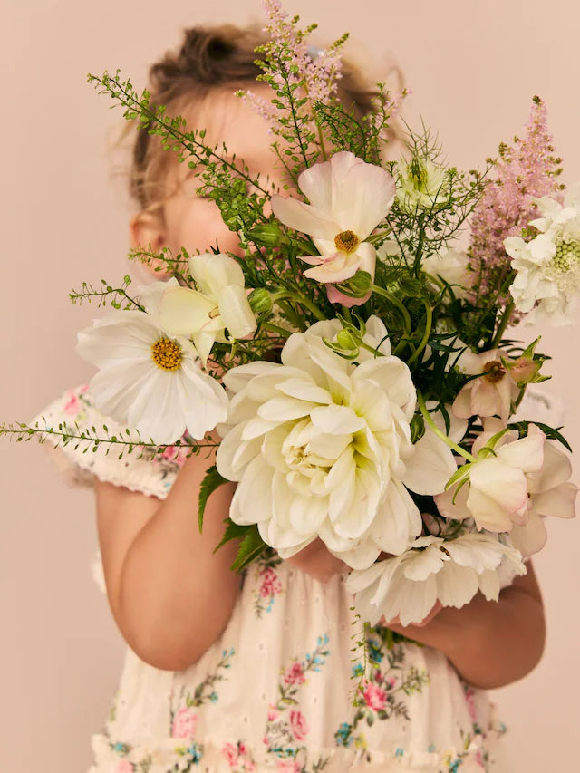 |Girl| Vestido Bordado Estampado Rosa 100% Algodão (3 meses a 8 anos)