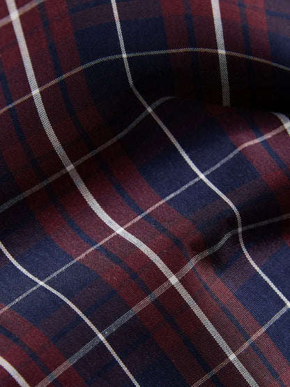 |BigBoy| Camisa Xadrez De Algodão Manga Comprida Roxo Ameixa (3-16 anos)