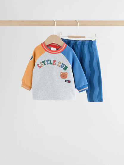 |BabyBoy| Conjunto De Blusa e Calça De Moletom Bright Little Cub Baby (0 meses a 2 anos)
