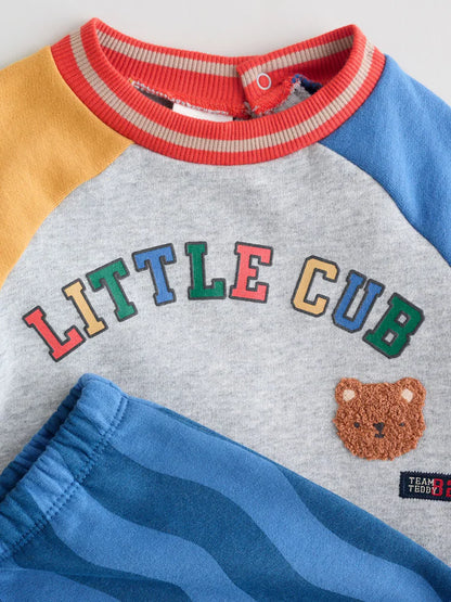 |BabyBoy| Conjunto De Blusa e Calça De Moletom Bright Little Cub Baby (0 meses a 2 anos)